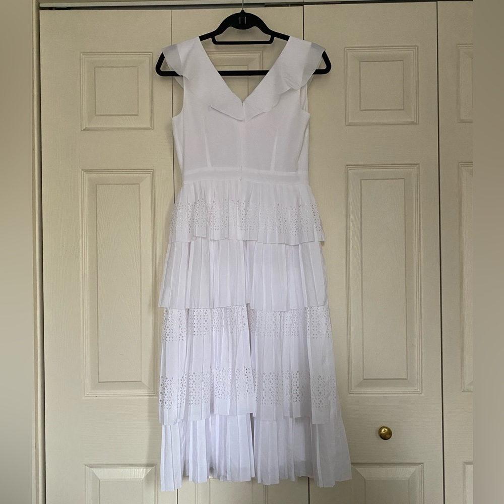 Banana Republic white tiered eyelet dress